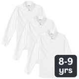 M&S Girls' Slim Fit Easy to Iron Blouses, Size 8-9 Years, White