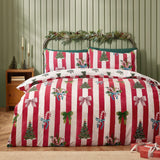 Catherine Lansfield Christmas Stripe Double Duvet Set