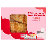 Sainsbury's Strawberry Jam & Cream Horns 98g