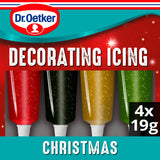 Dr. Oetker Christmas Glittery Decorating Icing 4 x 19g