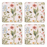 Sainsbury's Home Bee Floral Corkback Set of 4 Coasters