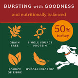 Forthglade Lightly Baked Natural Dry Dog Food Turkey Adult Dogs One Year+ 2kg