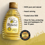 Rowse Mild & Light Squeezy Honey 340g