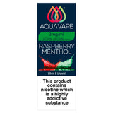 Aqua Vape Liquid Refill Raspberry Menthol 3mg
