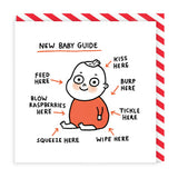 New Baby Card Funny Humour New Baby Guide Greeting Card