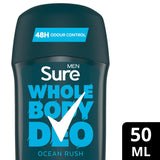 Sure Men Ocean Rush Whole Body Deodorant Stick 48h Odour Control 50ml