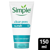 Simple Daily Detox Clear Pore Face Scrub for Blemish Prone & Oily Skin 150ml