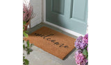 Habitat Welcome Natural & Black Short Pile Doormat - 60x40cm