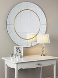 Laura Ashley La Maya Round Glass Wall Mirror Bronze Clear