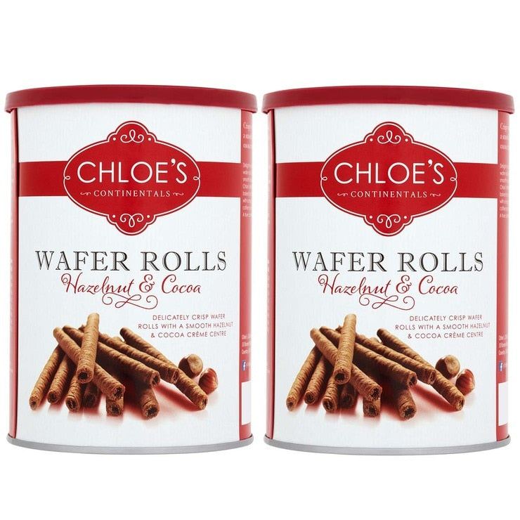 Chloes Hazelnut Cocoa Wafer Rolls 2 x 400g