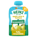 Heinz Apple, Pear & Banana Fruit Pouch Baby Food 6+ Months