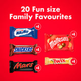 Mars , Snickers, Twix, Maltesers & Milky Way Funsize Milk Chocolate Bars 20 packs