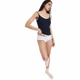 M&S Womens Cotton Rich Strappy Vests, 14, Navy