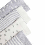 M&S Unisex Cotton Terry Baby Socks 4 Pack, 12-24 Months, Grey Mix