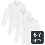 MS Girls Slim Fit Easy to Iron Blouses Size 6-7 Years White