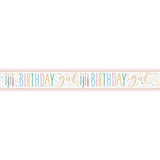 Happy Birthday Girl Foil Banner 9ft