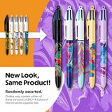 BIC 4 Colours Hydrodipping Retractable Ballpoint Pens