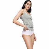 M&S Womens Cotton Rich Strappy Vests, 8, Green