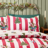 Catherine Lansfield Christmas Stripe Double Duvet Set