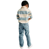 M&S Striped Rugby Sweatshirt, 5-6 Years, Blue