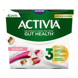 Activia Rhubarb Gut Health Fruit Yoghurt Multipack