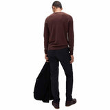 M&S Mens Cashmilon Crew Neck Jumper, M, Burgundy