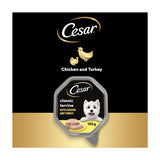 Cesar Classic Terrine Dog Food Tray Chicken  Turkey in Loaf