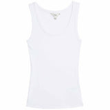 M&S Womens, Cotton Rich Ribbed Slim Fit Vest Top, size 12, Soft White