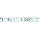 Happy Birthday Boy Foil Banner 9ft