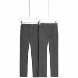 M&S Boys Regular Leg Trousers, 7-8 Years, Grey