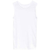 M&S Collection Unisex Cotton Vests, 7-8 Y, White