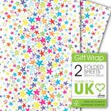 Painted Stars Gift Wrap Sheets