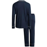 M&S Womens Autograph Cotton Modal Revere Pyjama Set, XS, Navy