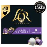 L'OR Lungo Profondo Coffee Pods x40 Intensity 8
