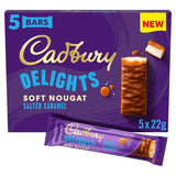 Cadbury Delights Soft Nougat Salted Caramel Chocolate Bars