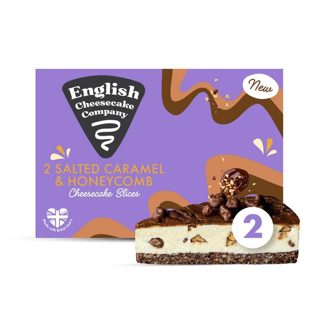 English Cheesecake Company Salted Caramel Honeycomb Cheesecake Slices x2 180g