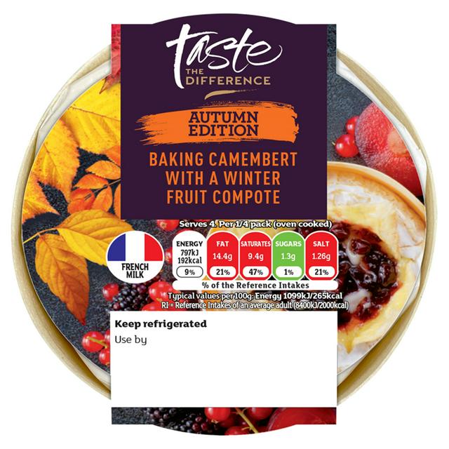 Sainsburys Baking Camembert with a Winter Fruit Compote Taste the Difference 290g