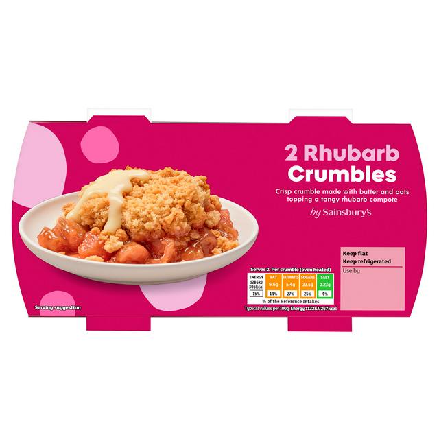 Sainsburys Rhubarb Crumble 2x120g