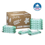 Pura 100 Plastic Free Biodegradable Baby Wipes 10 x 70 Pack 700 Wipes