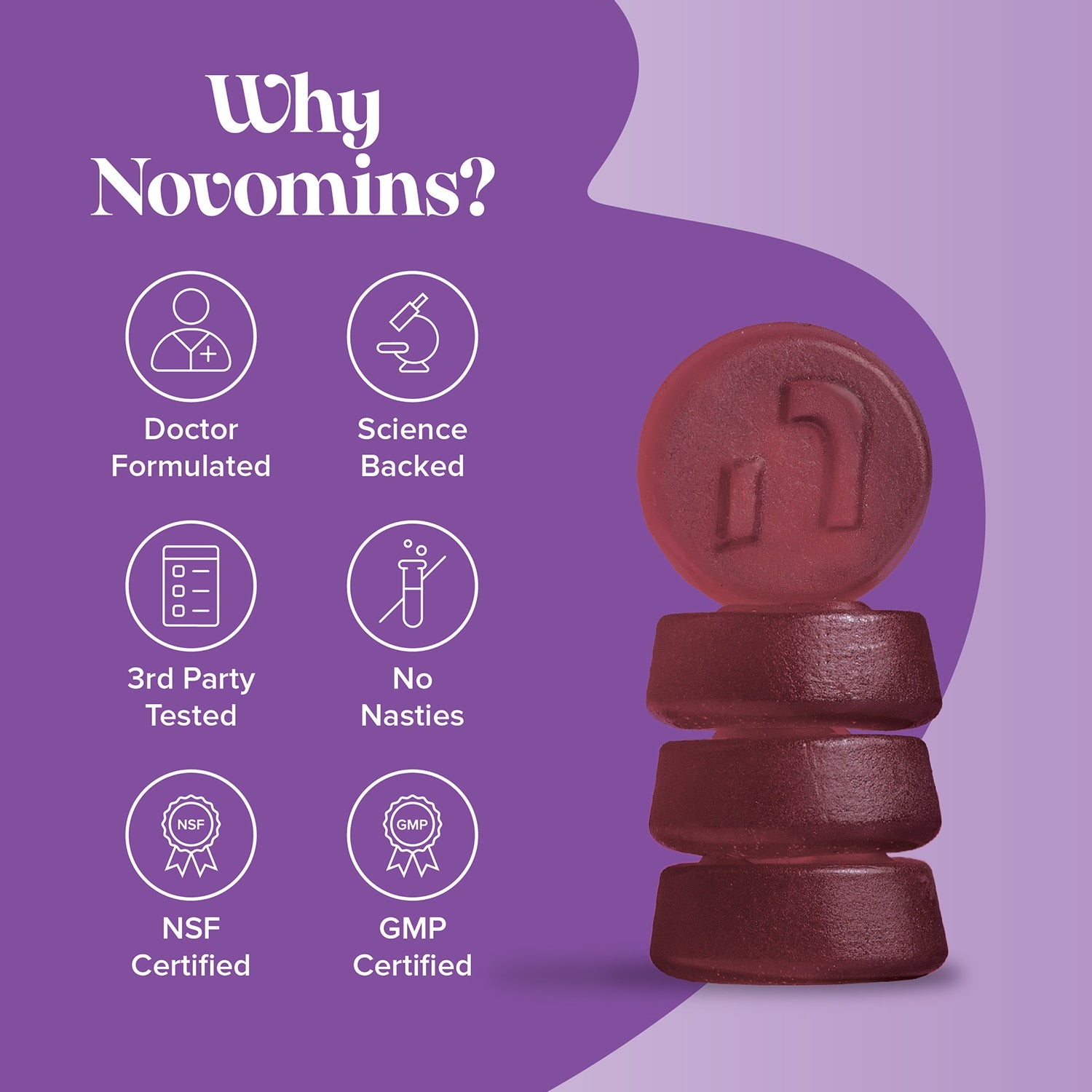 Novomins Night-Time 60 Gummies - 998248