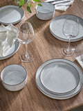 12 Piece Light Grey Cloud Dinner Set