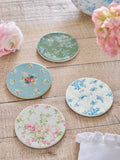 Shabby Chic by Rachel Ashwell® Set of 4 Multi Floral Fine China Coasters
