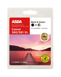 ASDA Canon PG-560 & CL-561XL Black & Colour Ink Cartridge