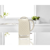 George Home Cream Textured Fast Boil Kettle 1.7L