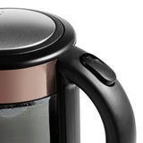 George Home Rose Gold 1.7L Smoked Glass Kettle GGK402RG-22