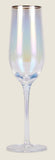 George Home Iridescent Ribbed Champagne Flute Glass