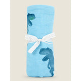 George Home Blue Dino Printed Cotton Towel