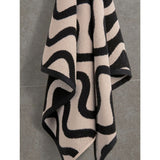 George Home Cream & Black Sculptured Wiggle Hand Towel