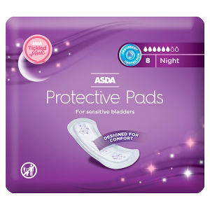 ASDA Protective Incontinence Pads NIGHT for Sensitive Bladders