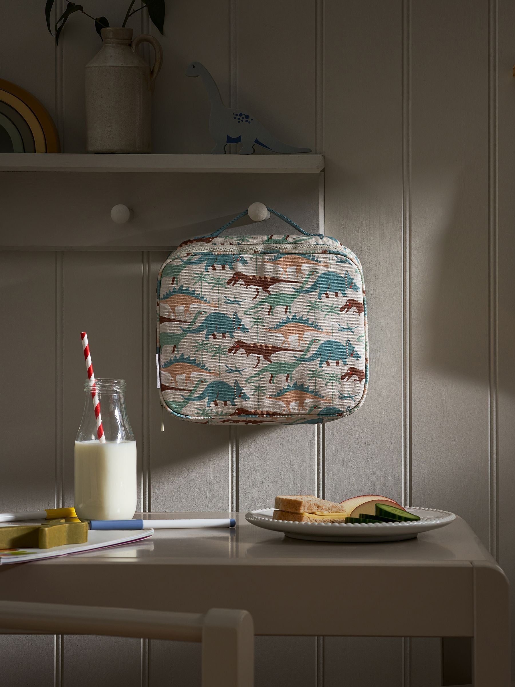 Sophie Allport Natural Dinosaur Camouflage Lunch Bag